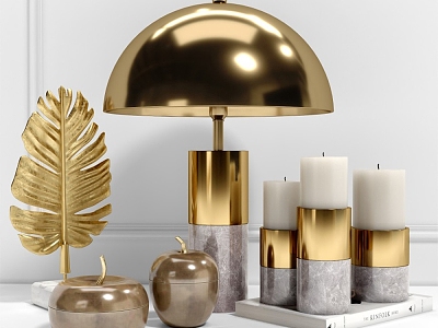 Light Luxury Table Lamp Candlestick Combination 3d model