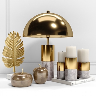 Light Luxury Table Lamp Candlestick Combination 3d model