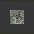 Detailed Natural Landscape Topography Model Featuring River And Mountain Textures