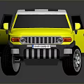 Yellow Stylish Toy Car SUV Style With White Roof Black Windows And Silver Wheels