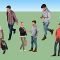 Many characters 3d model