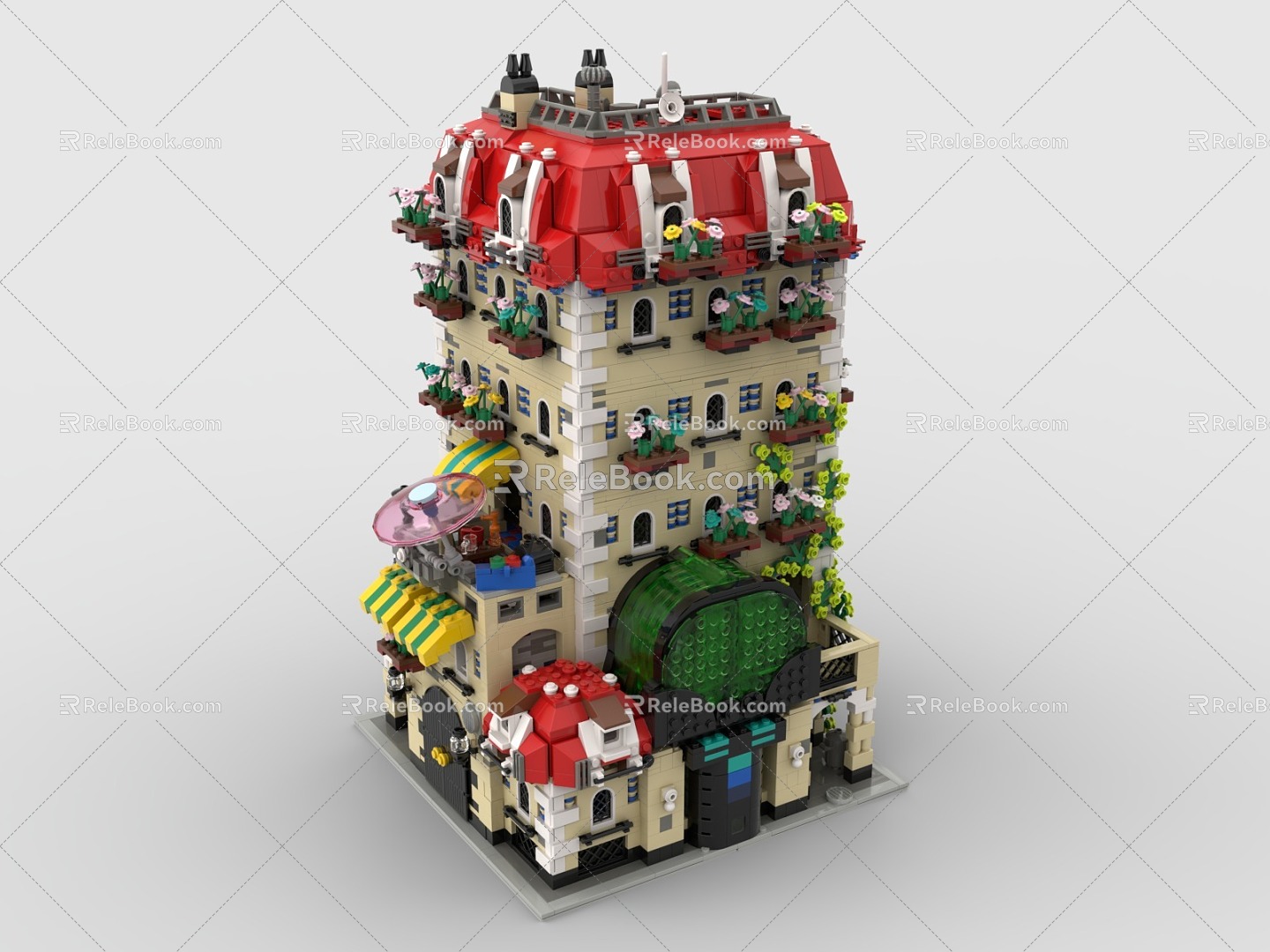 LEGO toy building blocks building luxury building luxury building 3d model