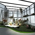 Stylish Photo Spot With Floral Arched Decor And Mirror Greenery Table Setup And Window Backdrop