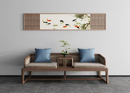 New Chinese-style Lohan Bed 3d model