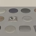 Different Types Of Floor Cushions With Various Colors And Textures