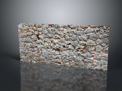 Wood Stone Wall Decoration With Natural Irregular Texture For Modern Interior Design 3d model