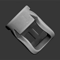 Sleek Silver Abstract Jewelry Piece With Curved Rings And Polished Surface On Dark Background