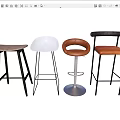Modern Bar Stools With Various Designs Wooden Leather Plastic Seats And Metal Frames
