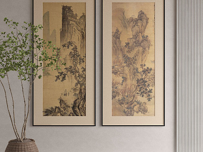 New Chinese Landscape Painting Decorative Painting model