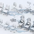 Multiple Colored Ergonomic Office Chairs With Modern Design Rolling Casters And Various Styles