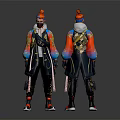 modern game character punk boy steampunk character steampunk character 3d model