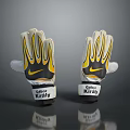 Nike Goalkeeper Gloves With Gabor Kiraly Label And Yellow Black Design For Daily Use