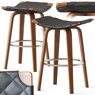 Modern Bar Stool Bar Chair 3d model