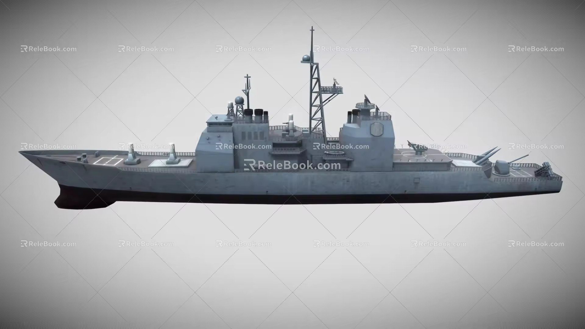 Donald Cook DDG-75 Destroyer Warship Cruiser Frigate Ship Carrier Low Face Number Low Model Film and Television Realism 3d model