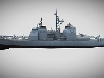 Donald Cook DDG-75 Destroyer Warship Cruiser Frigate Ship Carrier Low Face Number Low Model Film and Television Realism 3d model