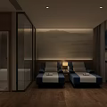 Modern SPA Sauna Relaxation Space With Comfortable Sofa Wooden Flooring And Soft Lighting