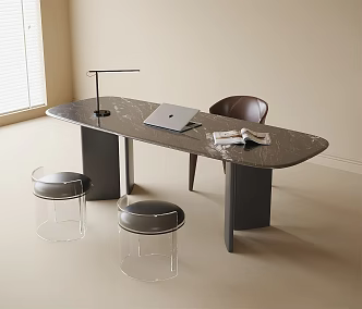 Modern Desk Chair Stool Desk Ornaments 3d model