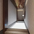 Traditional Chinese Interior Design With Long Wooden Table Lanterns And Wall Painting