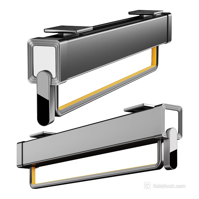 Modern Metal Hanger With Sleek Hook Design For Home Closet Organization 3d model 