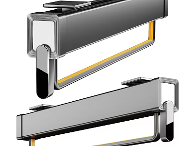 Modern Metal Hanger With Sleek Hook Design For Home Closet Organization 3d model