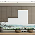 Natural Bamboo Blinds For Window With Scenic View And Ceramic Vase Decor