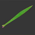 Realistic Green Snake With Slender Body Open Mouth On Black Background