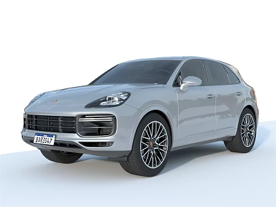 Silver Modern SUV With Sleek Exterior Design And Black Alloy Wheels 3d model