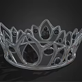 Silver Crown Jewelry with Dark Gemstones Elegant Vintage Design for Royalty Inspired Accessories