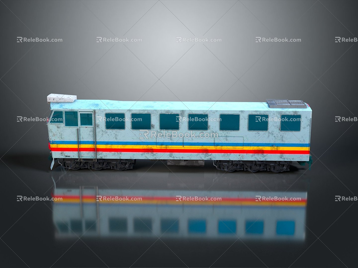 vintage train steam train train carriage locomotive head steam car carriage train vehicle 3d model