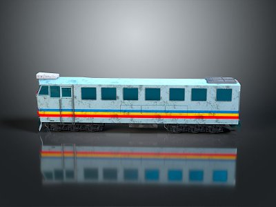 vintage train steam train carriage locomotive head steam carriage train vehicle 3d model