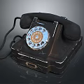 Classic Vintage Rotary Phone With Retro Design And Rotary Dial Mechanism