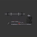 Complete Home Gym Fitness Setup With Barbell Rack Weight Bench Dumbbells And Weight Plates