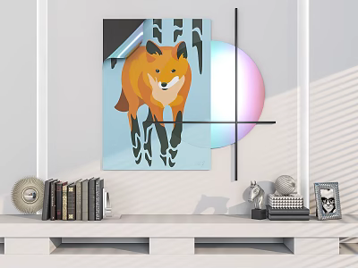 Modern Decorative Painting Home Decorative Painting Mei Chen Pendant 3d model