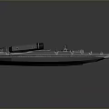 Silver Speed Boat With Two Cylindrical Engines Green Seats And Streamlined Design