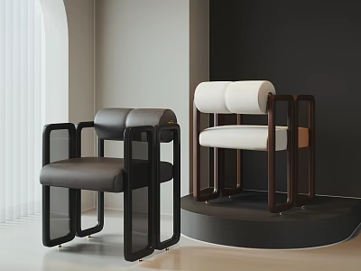 Modern Style Leisure Chairs with Leather and Fabric Upholstery Wooden Frame 3d model