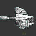 Modern Firearm Design With Long Barrel Wooden Grip And Metal Frame