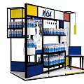 Commercial Display Equipment With 1664 Brand Bottled Water Racks And Colorful Counter
