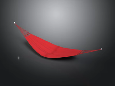 Stylish Outdoor Comfortable Red Hammock Furniture Design For Relaxation And Leisure Use 3d model