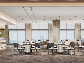 Modern buffet restaurant buffet change 3d model