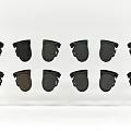 Various Black And Brown Tea Sets With Unique Designs Neatly Arranged For 3d model