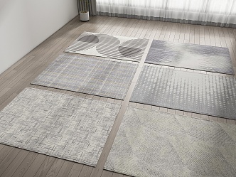 Modern Square Carpet 3d model