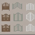 Various Decorative Grille Doors With Diverse Patterns And Color Options 3d model
