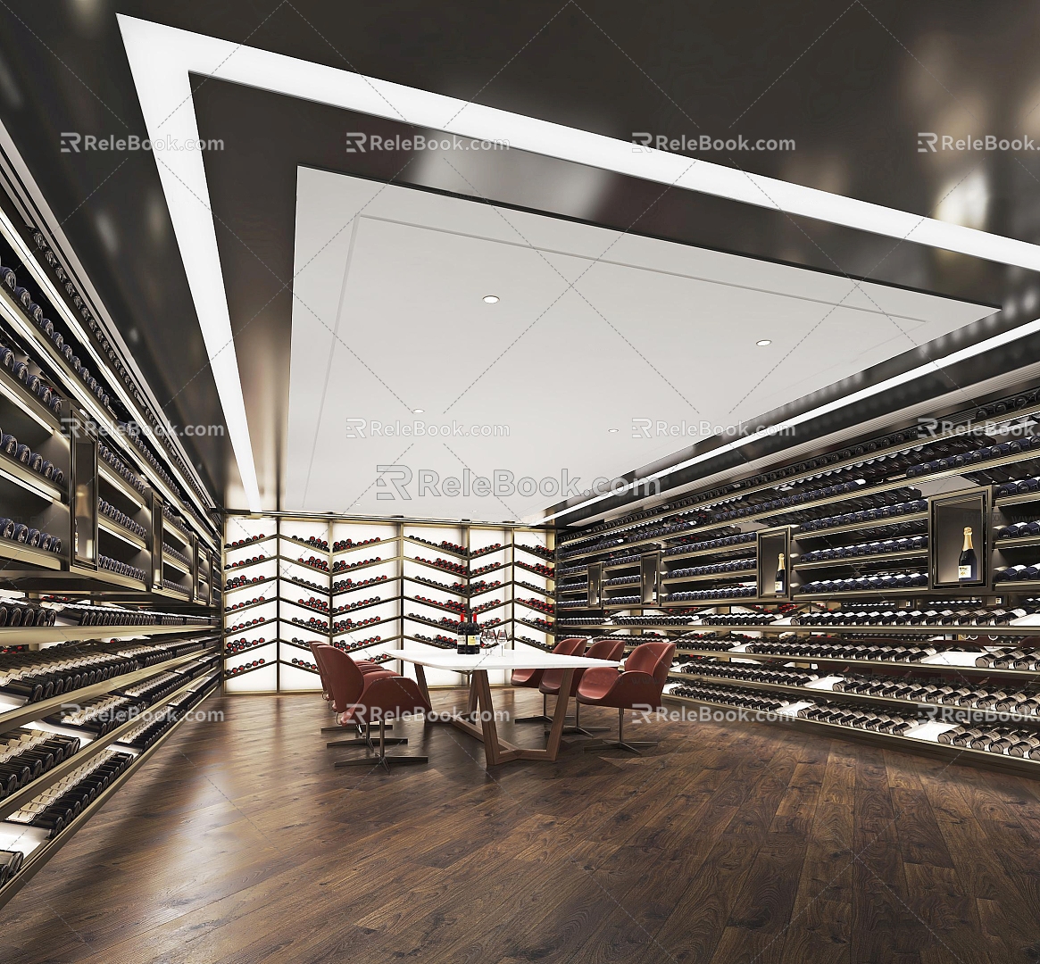 Modern Wine Cellar Wine Room Modern Wine Tasting Area Modern Tea Room Wine Tasting 3d model