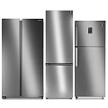 Stainless Steel Refrigerator Freezer With Double Door Sleek Design And Digital