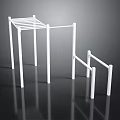 White Metal Frame Support Equipment Featuring Various Structures And Sizes