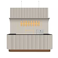 Modern Reception Desk Office Building Front Desk 3d model
