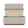 Modern Reception Desk Office Building Front Desk 3d model