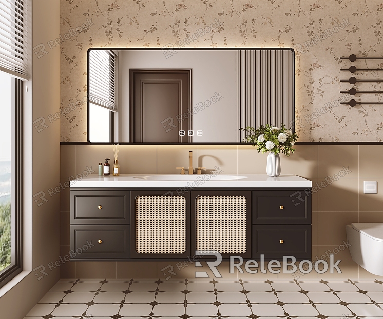 French Bathroom Cabinet Wash Cabinet model