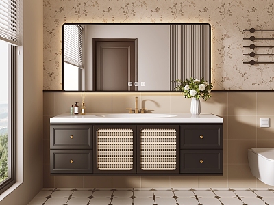 French Bathroom Cabinet Wash Cabinet model