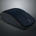 Sleek Dark Colored Wireless Mouse With Modern Ergonomic Design For Computers